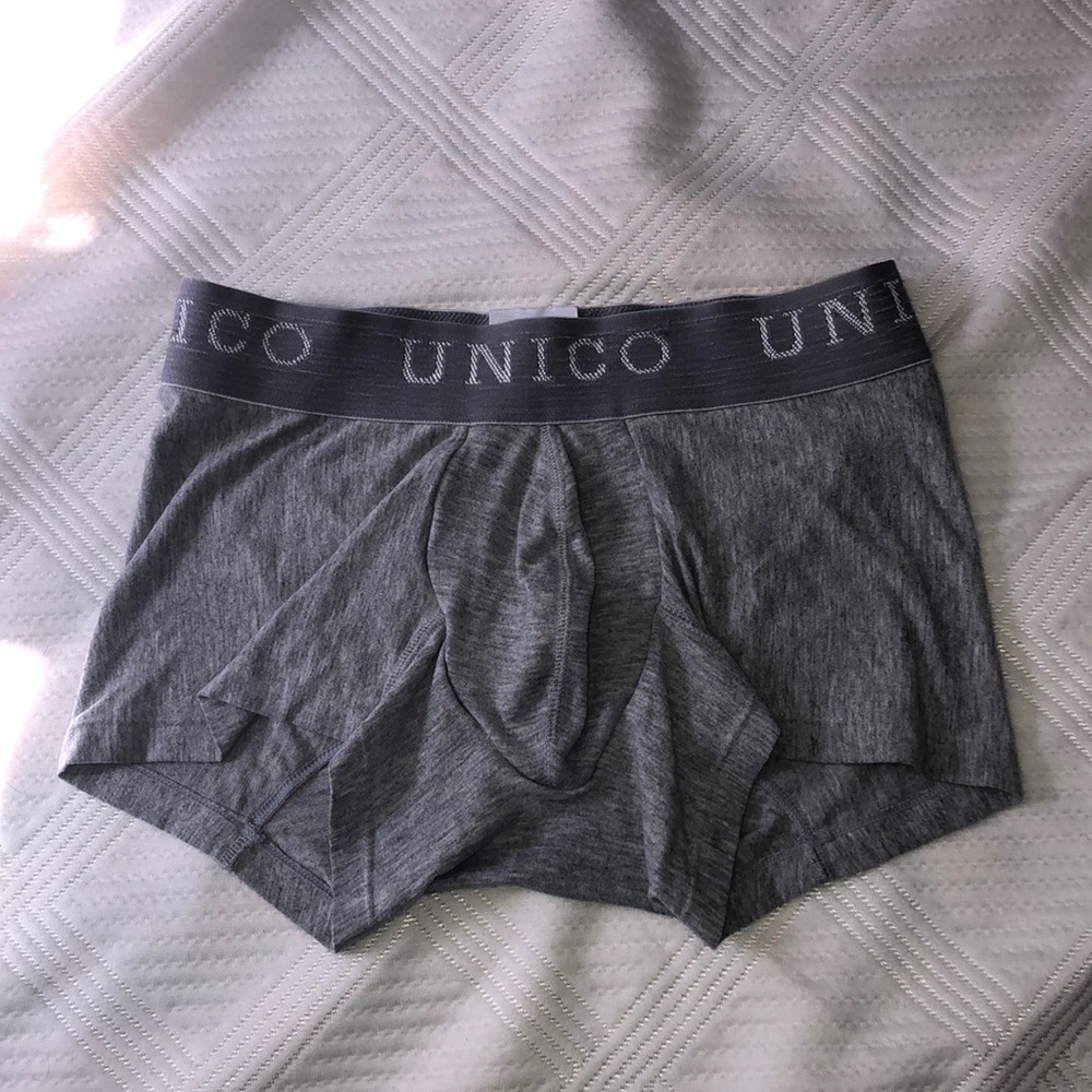 Unico Grey trunks with lifting pouch